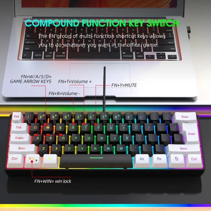 Keyboard and Mouse 60% Compute - Gaming Keyboard Mouse And Headset Combo recension och pris
