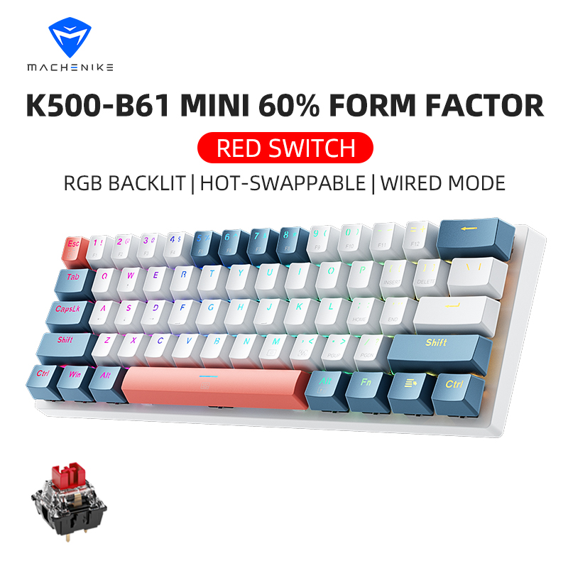 K500-B61 Machenike Mini Mechan - Gaming Keyboard Blue Switches recension och pris