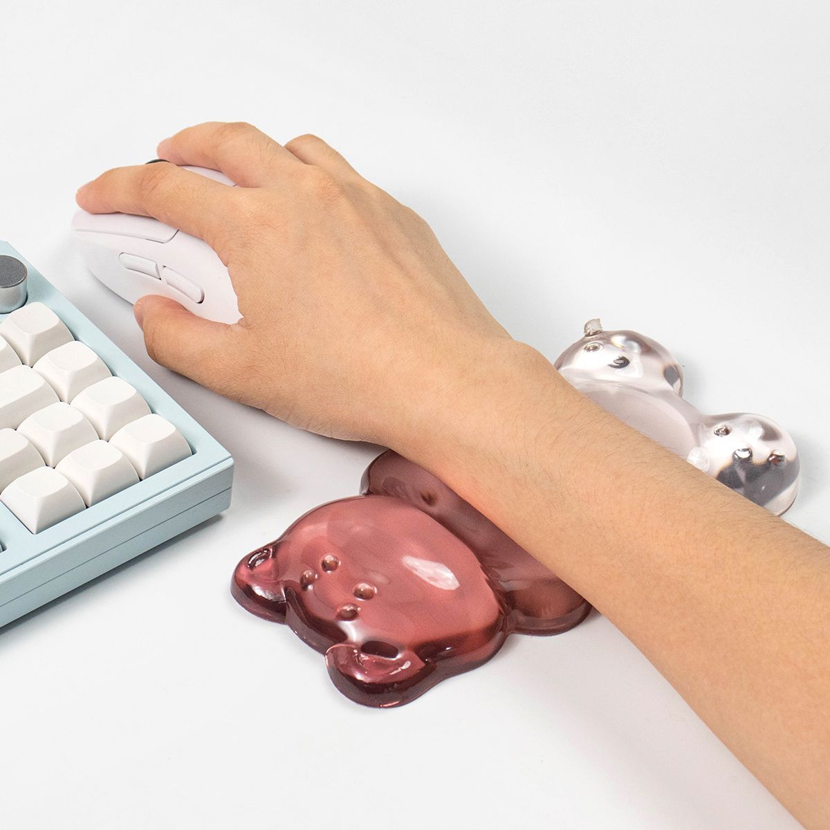 Cute Bear Shape Wrist Rest Tra - Gaming Keyboard Number Pad recension och pris