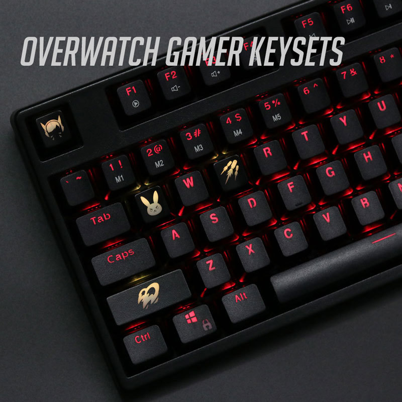 4 pcs/set keysets backlight OW - Keyboard Gaming Black recension och pris