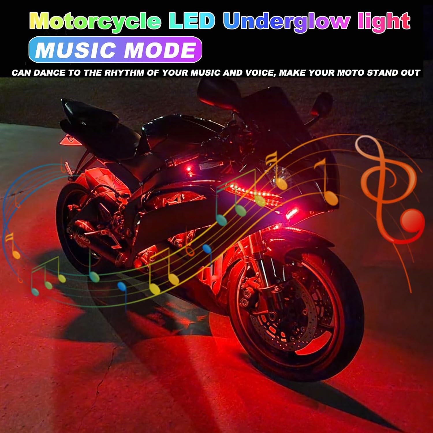 12in1 New Motorcycle Atmospher - Rgb Underglow Strip recension och pris