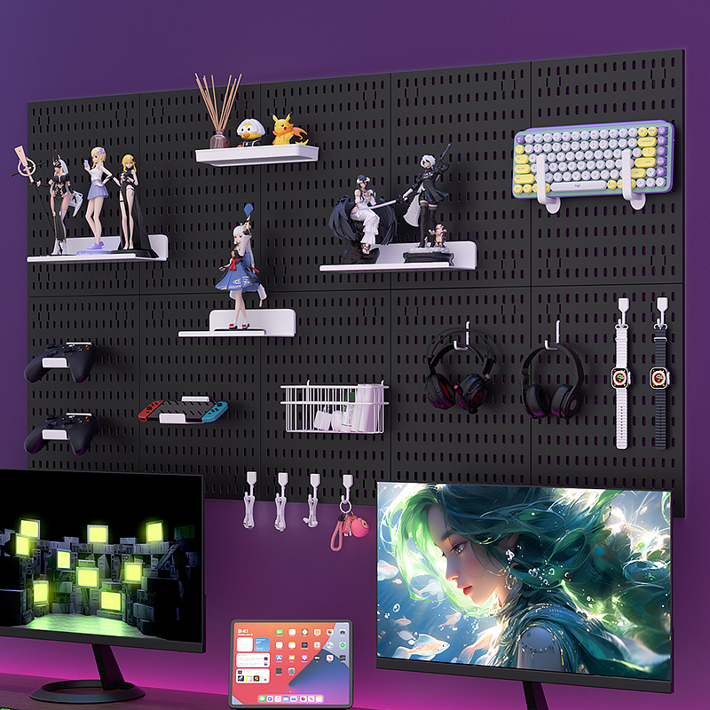 Adhesive Pegboard Shelf for Ga - Gaming Keyboard Mouse recension och pris