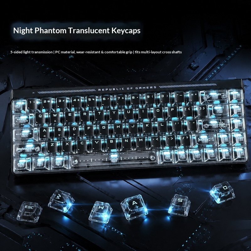 Transparent Backlit Keycaps OE - Keyboard Gaming Black recension och pris