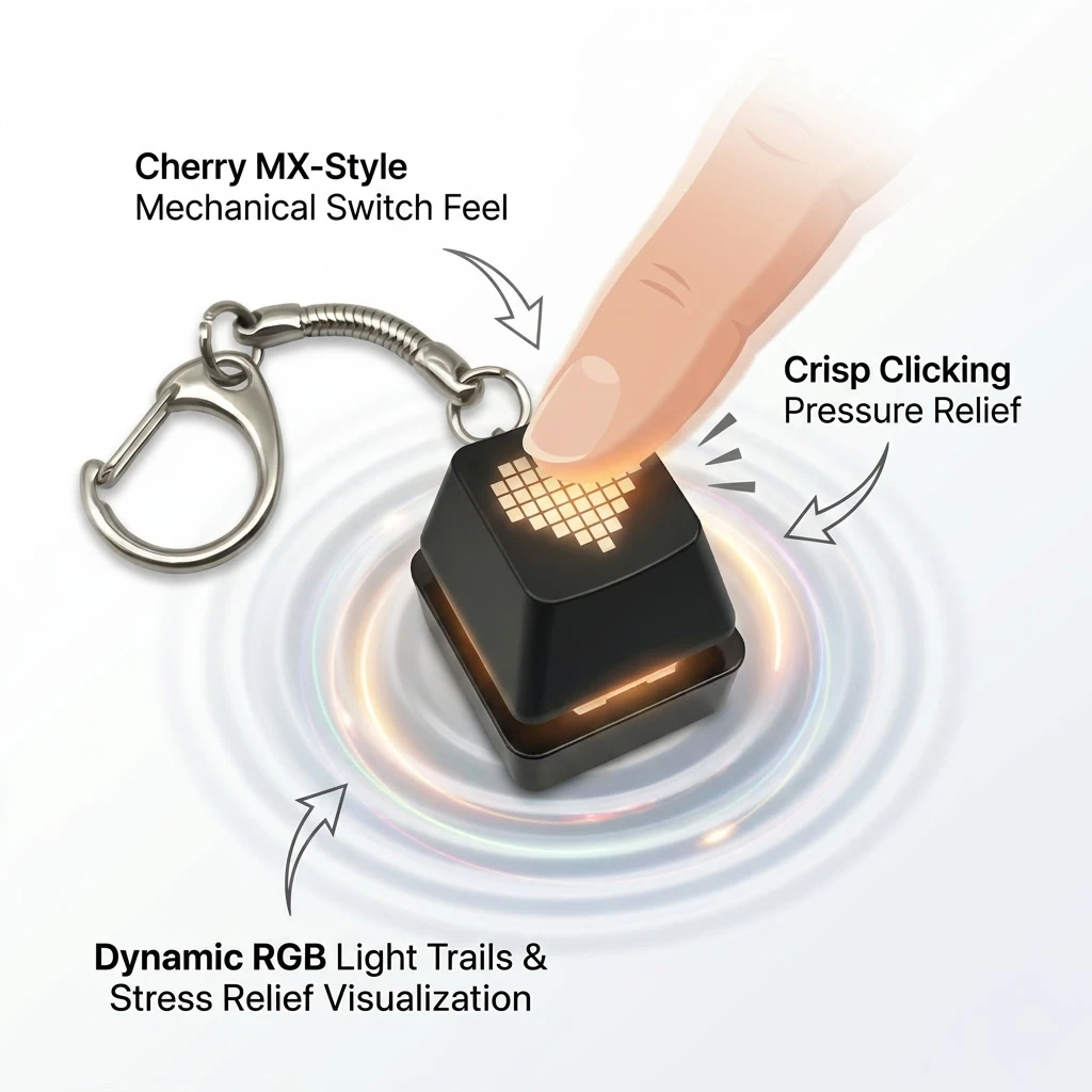 Mini RGB Keyboard Keychain Fid - Mechanical Switch Tester recension och pris