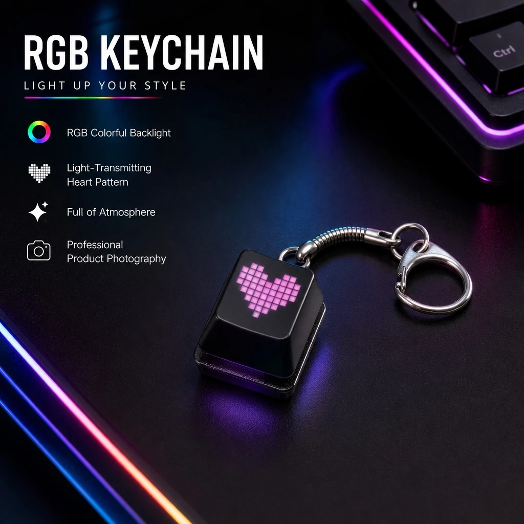 Mini RGB Keyboard Keychain Fid - Mechanical Switch Tester recension och pris