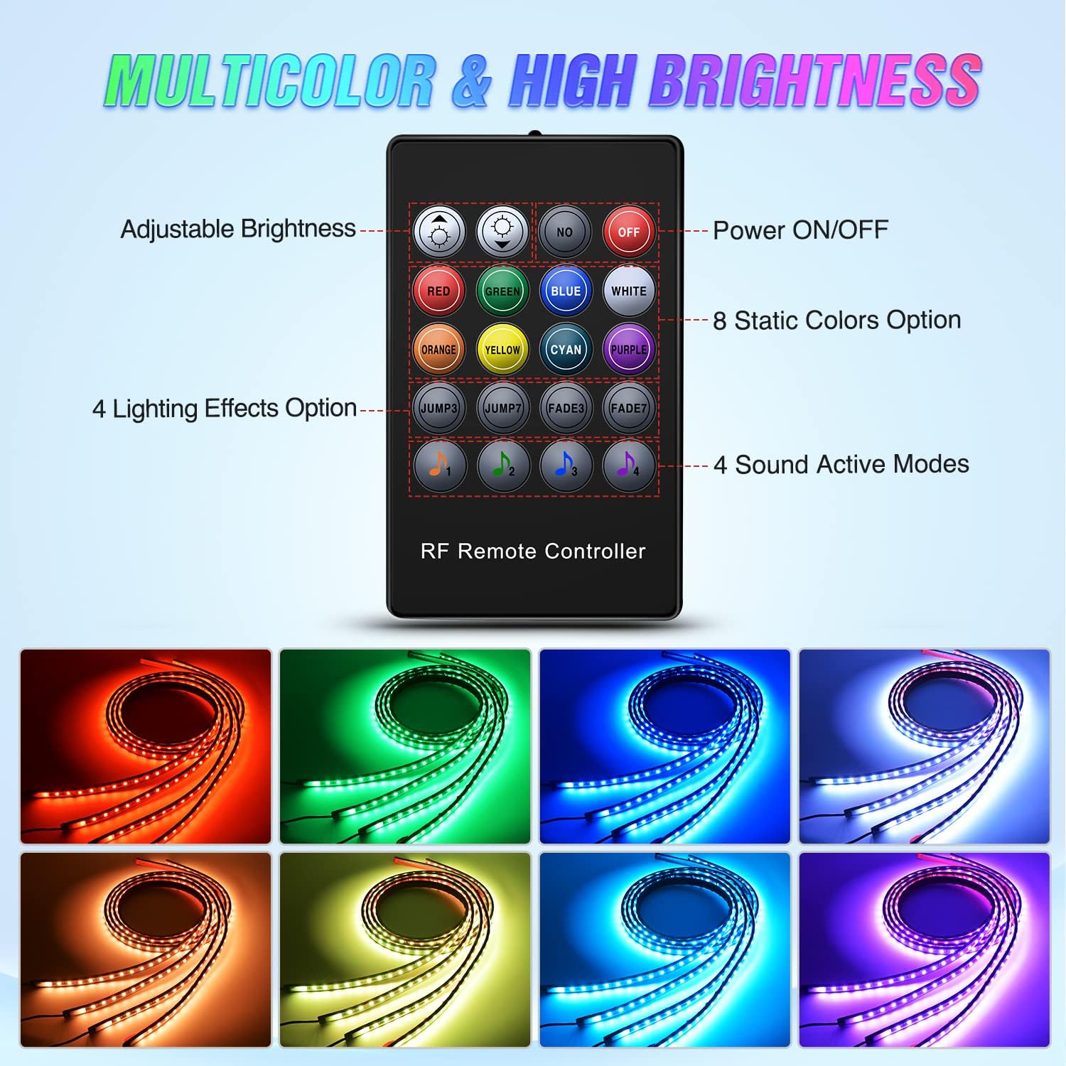 Car Underglow Neon Accent Stri - Rgb Underglow Strip recension och pris