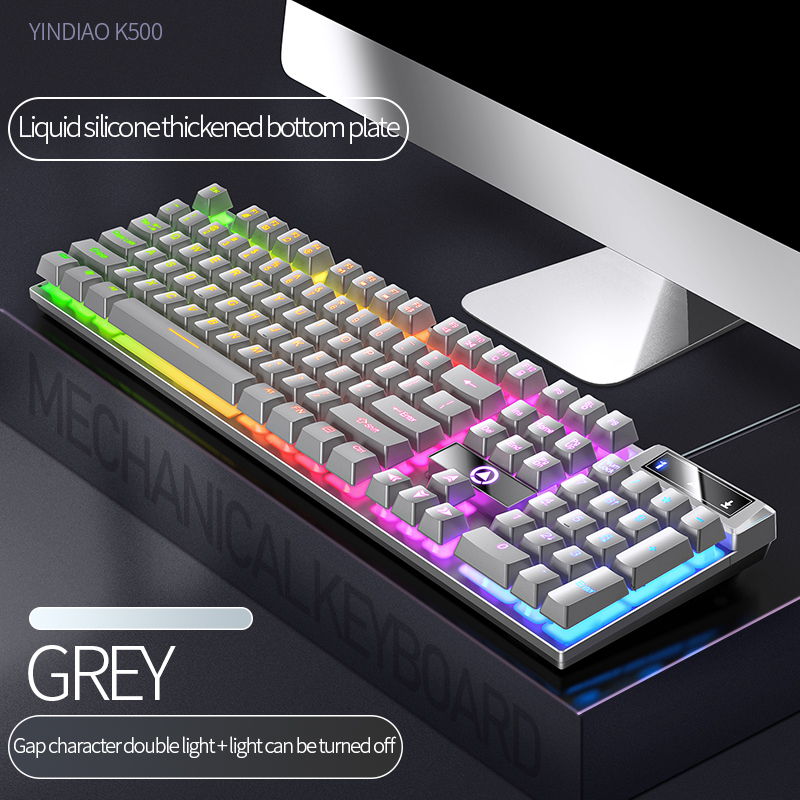 104 Keys Gaming Keyboard Wired - Gaming Keyboard Blue Switches recension och pris