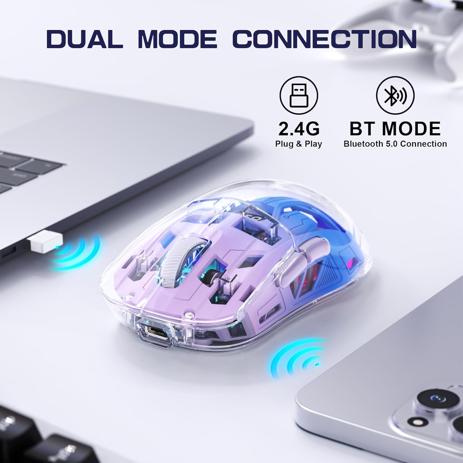 A2 Transparent Wireless Gaming - Gaming Keyboard Mouse And Headset Combo recension och pris