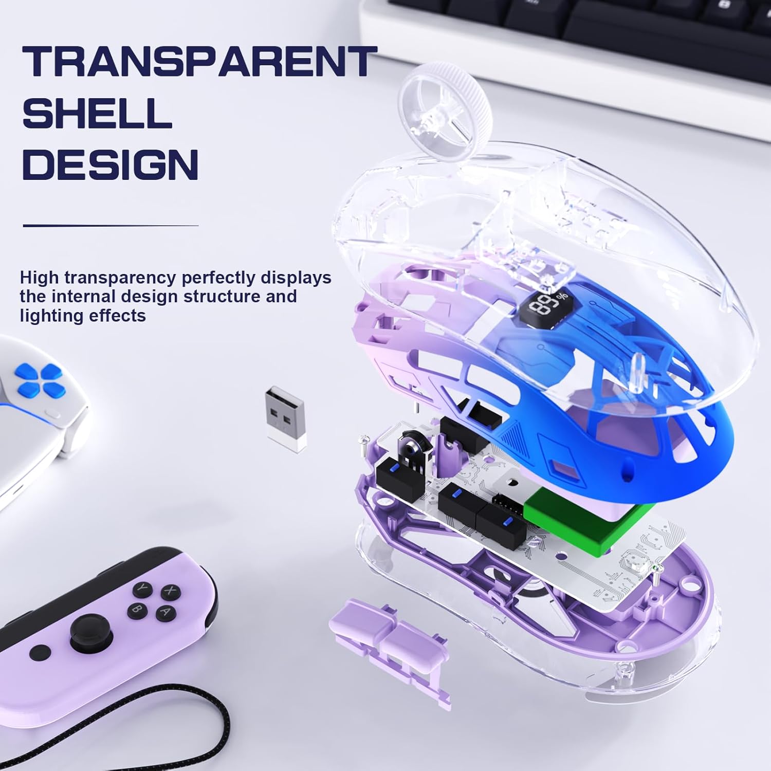 A2 Transparent Wireless Gaming - Gaming Keyboard Mouse And Headset Combo recension och pris