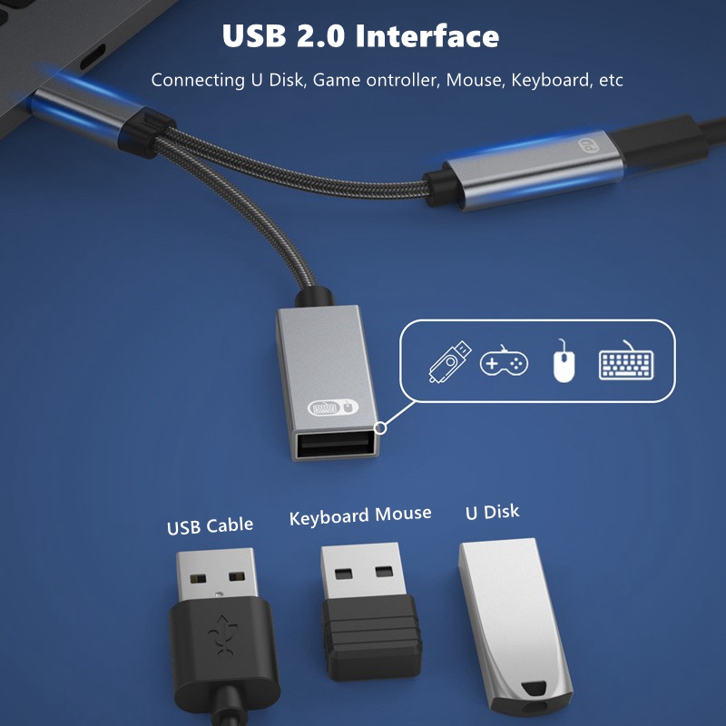 Audio 1 to 2  Type-C to USB OT - Gaming Keyboard Type C recension och pris