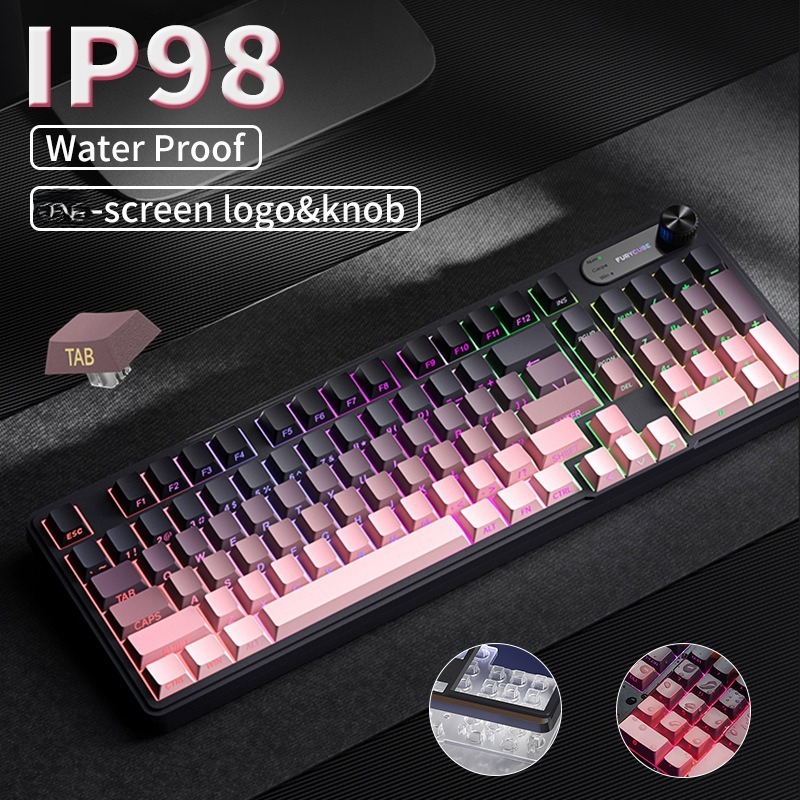 RGB IP98 teclado low profille  - Gaming Keyboard Ip98 recension och pris